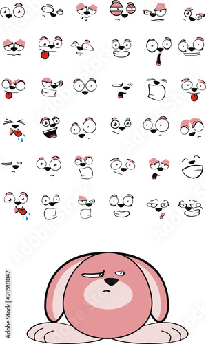 cartoon bunny set