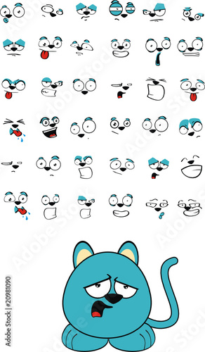 cartoon cat set