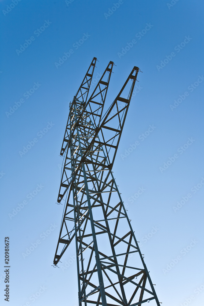 electricity tower for energy in blue sky electricity tower for energy in blue sky