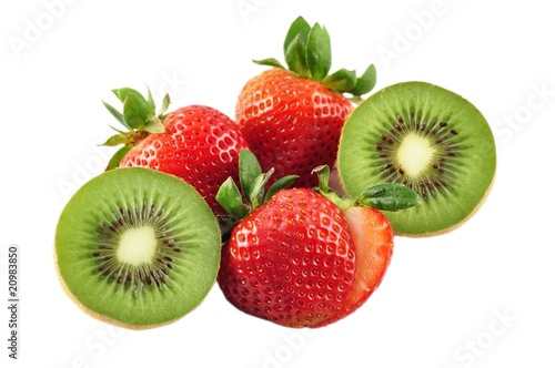 strawberry  and kiwi
