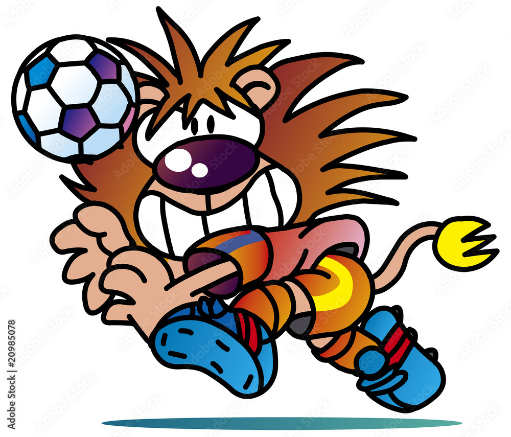 サッカー マスコットキャラクター ライオン Stock Vector Adobe Stock