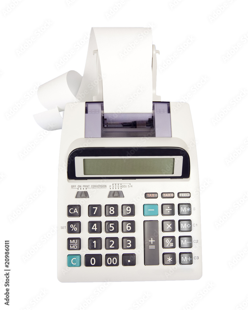 Adding Machine, includes clipping path