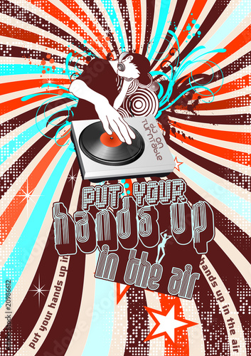 Partyflyer Vorlage Retro Dj