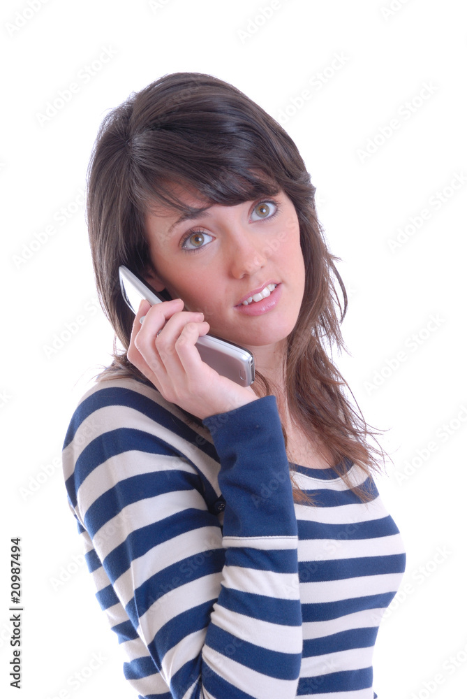 Fototapeta premium Pretty girl on phone