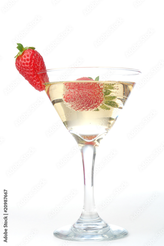 strawberry with buble coctail strawberry with buble coctail