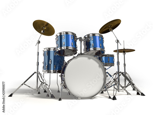 Billede på lærred Drums isolated on white