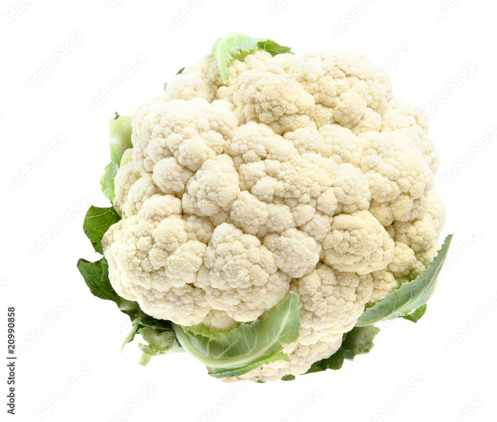 Fresh cauliflower isolated on white background Fresh cauliflower isolated on white background