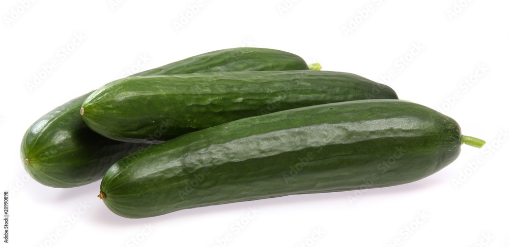 Fresh cucumbers on white Fresh cucumbers on white