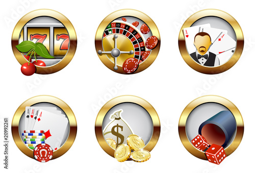 Casino and gambling buttons