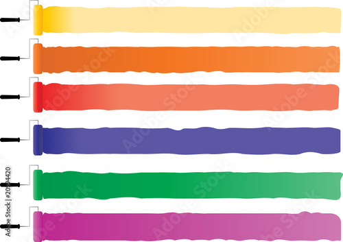 Color roller stripes