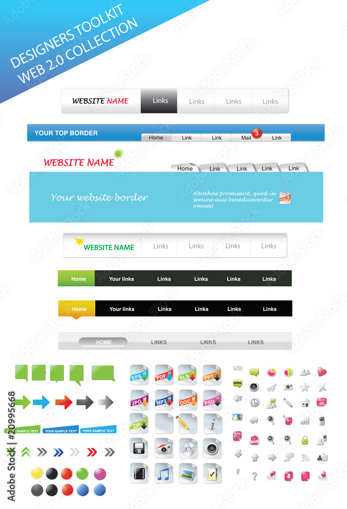 Webdesigners toolkit - web 2.0 collection Webdesigners toolkit - web 2.0 collection