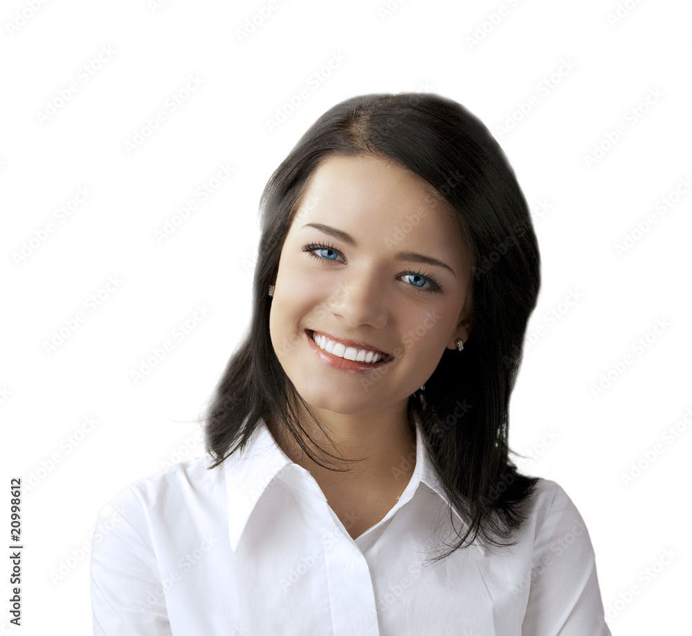 Attractive brunette isolated Attractive brunette isolated