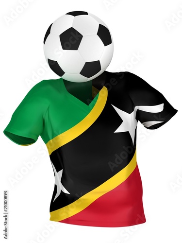 Fototapeta Naklejka Na Ścianę i Meble -  National Soccer Team of Saint Kitts and Nevis | All Teams Collec