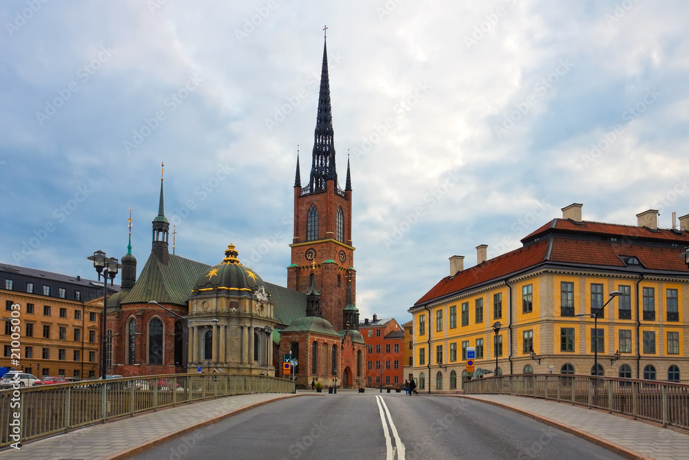 Fototapeta premium The Old Town in Stockholm, Sweden
