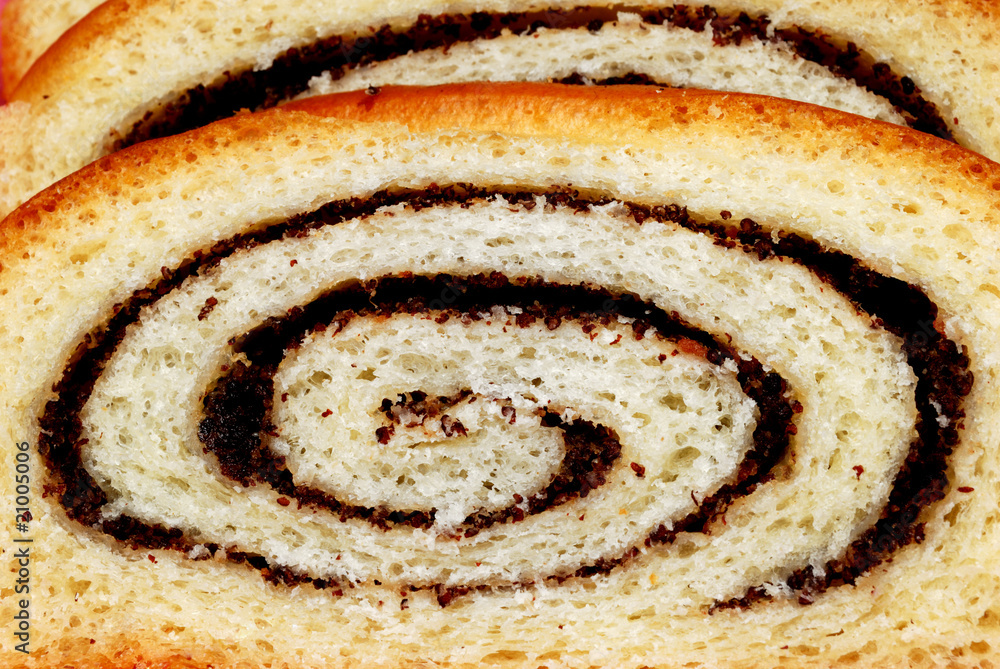 Fototapeta premium Roll with poppy seeds