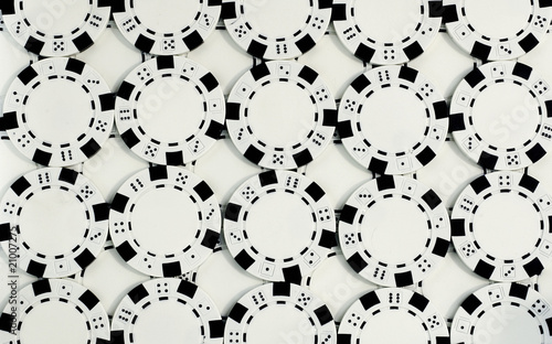 White poker chips
