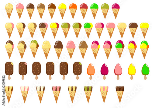assortiment de glaces