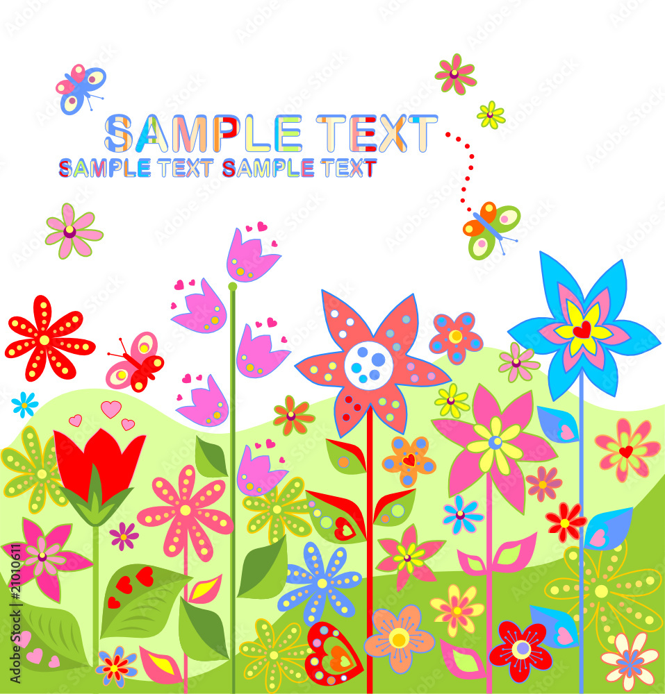 Spring colorful card Spring colorful card