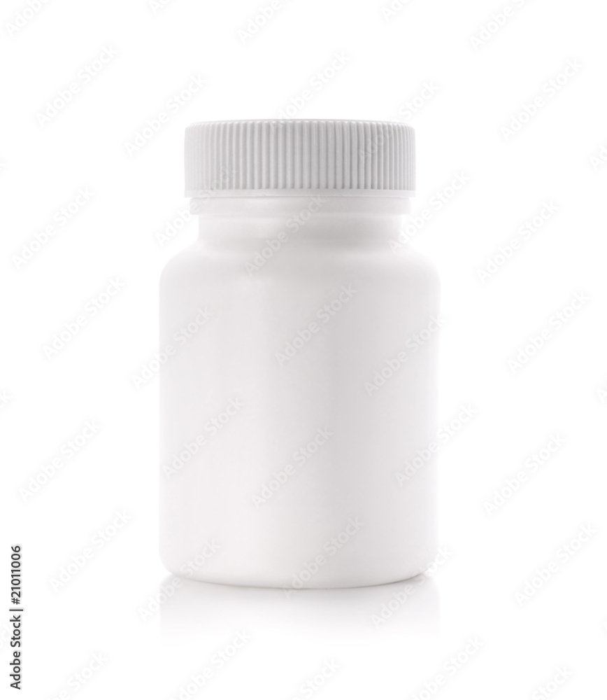 Blank plastic container isolated on white Blank plastic container isolated on white