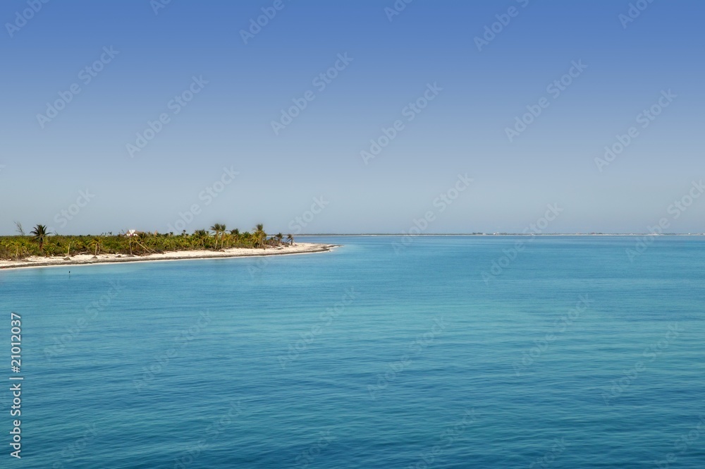 Caribbean Mexican turquioise sea view Caribbean Mexican turquioise sea view