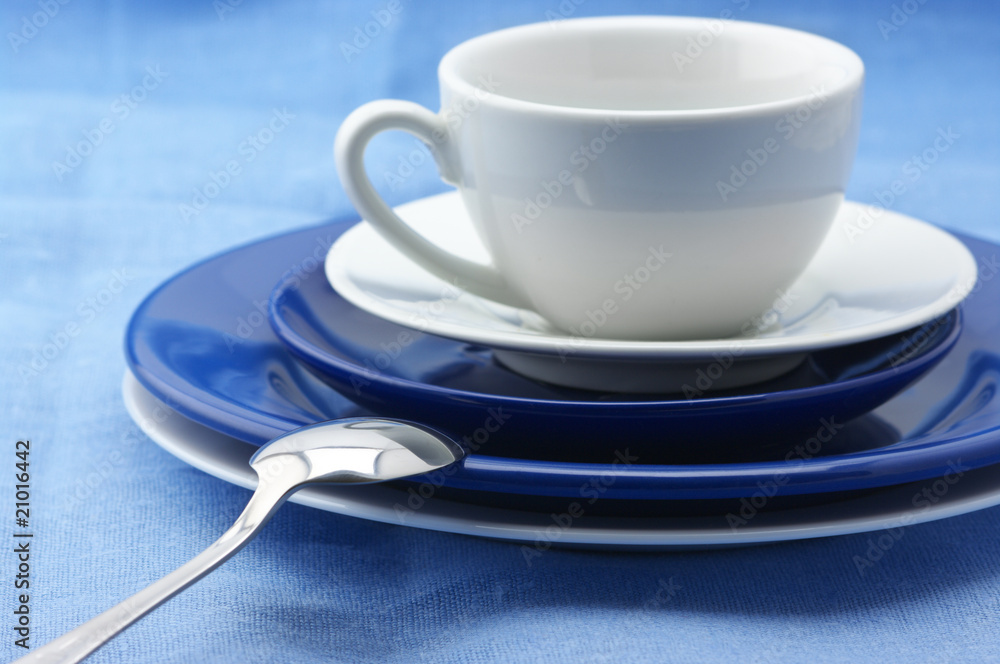 Fototapeta premium Blue and white dishware