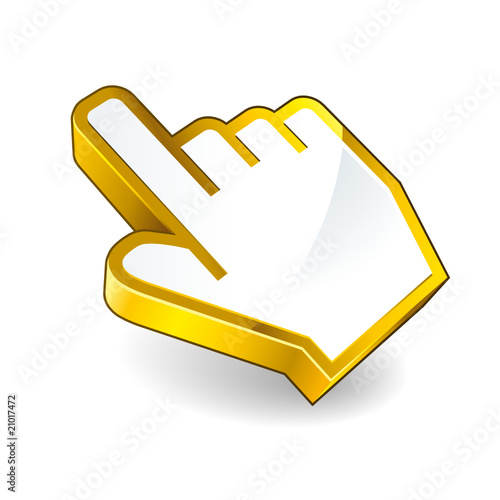 Gold hand cursor