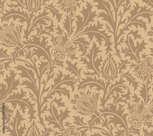 Vector. Seamless floral background