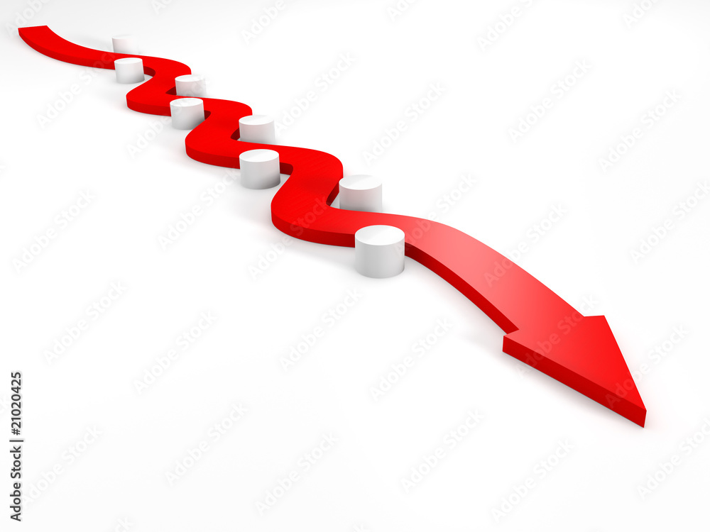 conceptual 3d rendered image of arrow isolated