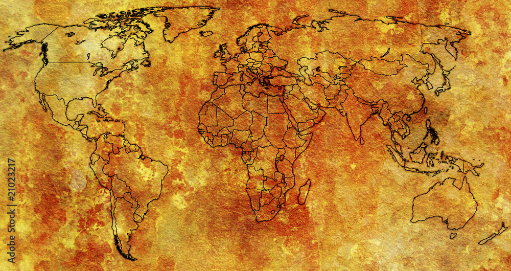 Naklejka premium political map of world