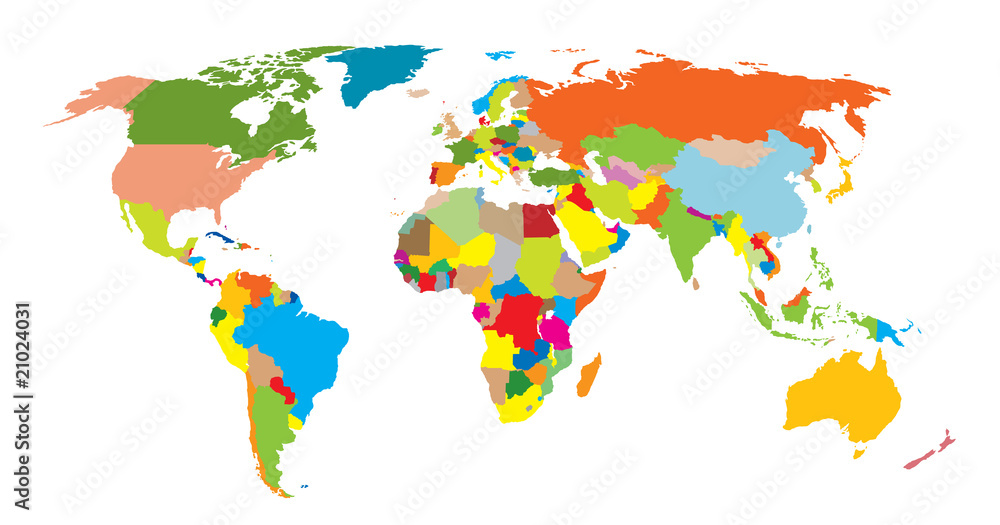Naklejka World map vector
