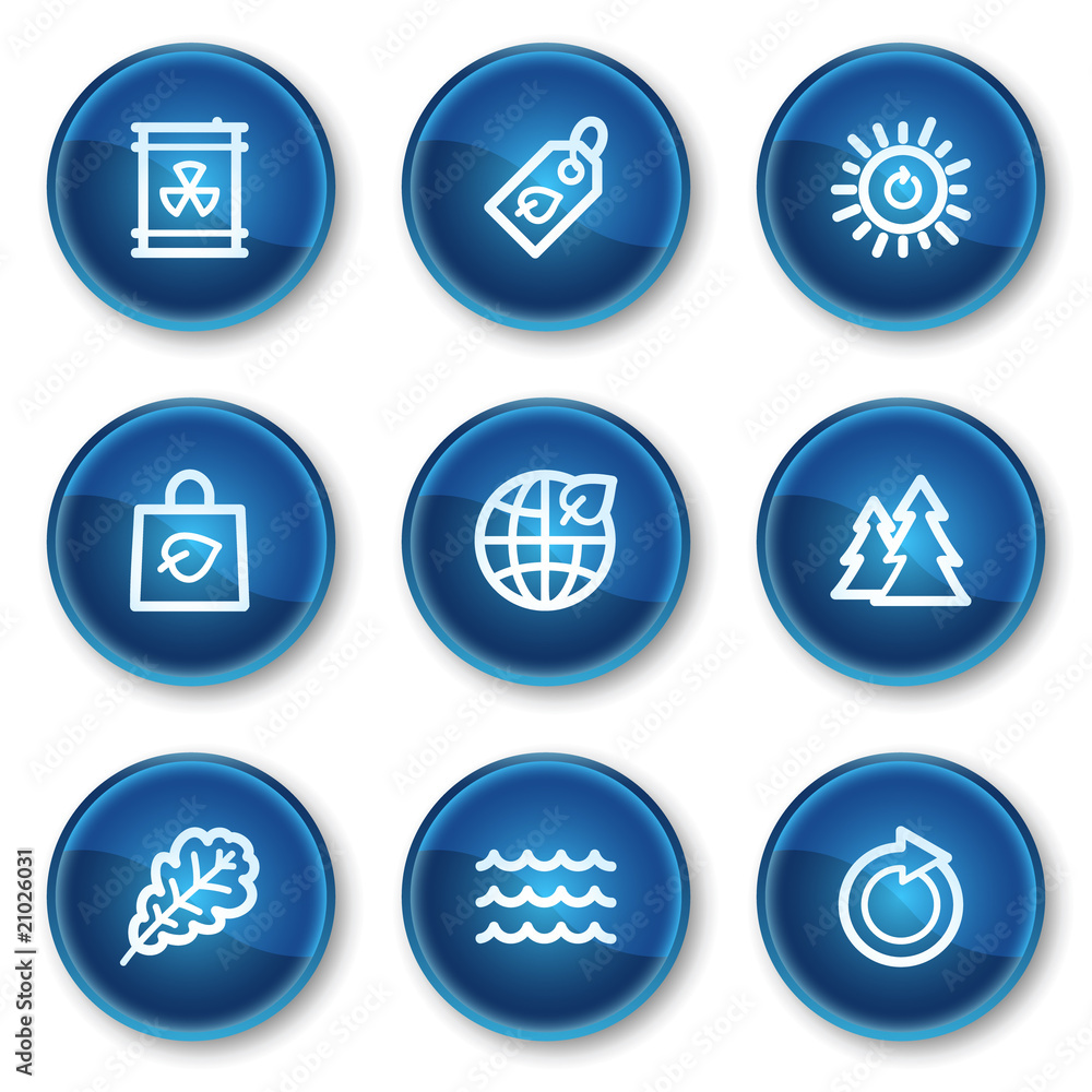 Ecology web icons set 3, blue circle buttons Ecology web icons set 3, blue circle buttons