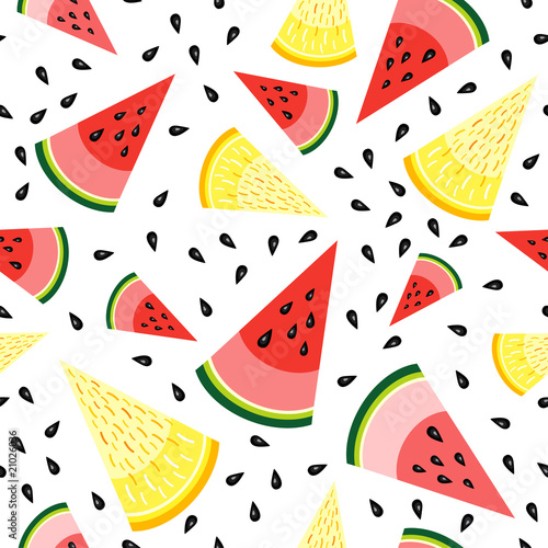 The texture of the watermelon lobules.