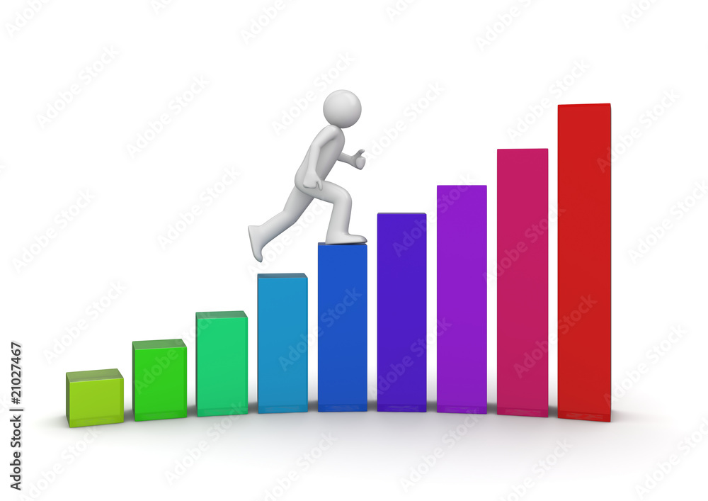 Walking ladder of success Walking ladder of success