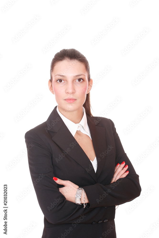 Portrait of a young attractive business woman. Portrait of a young attractive business woman.