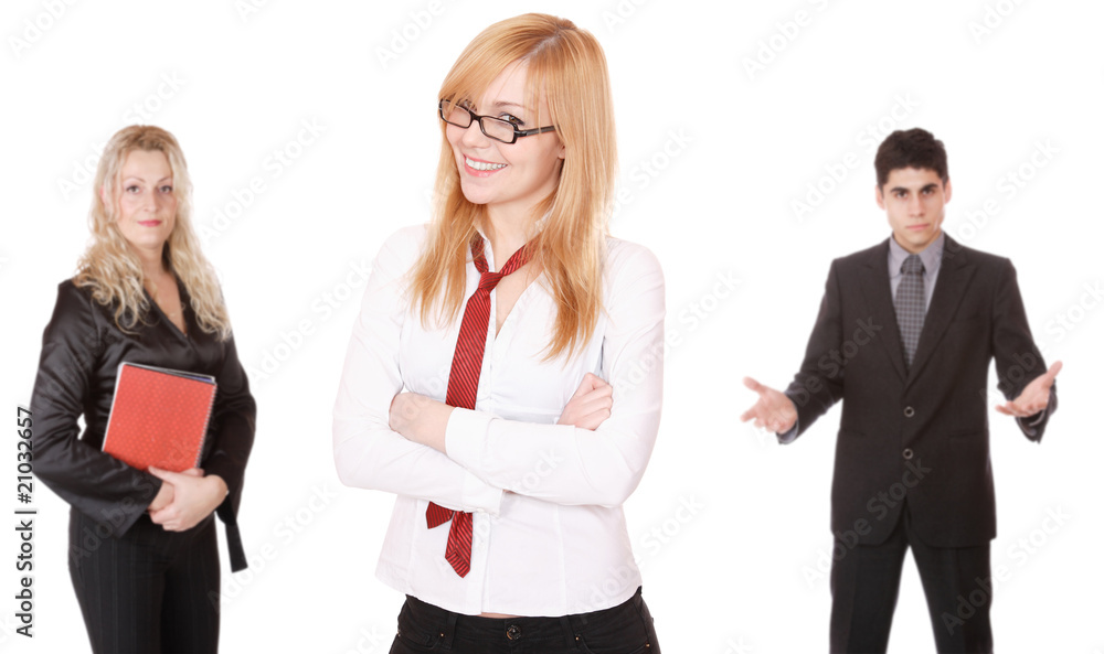 An attractive, business team An attractive, business team