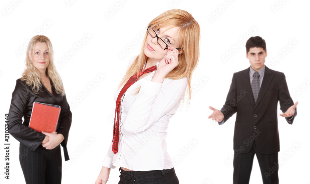 An attractive, business team An attractive, business team
