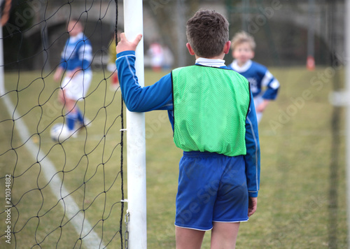 Fényképezés Jeune footballeur protégeant son but
