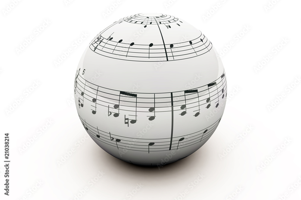 Obraz premium Sphère et notes