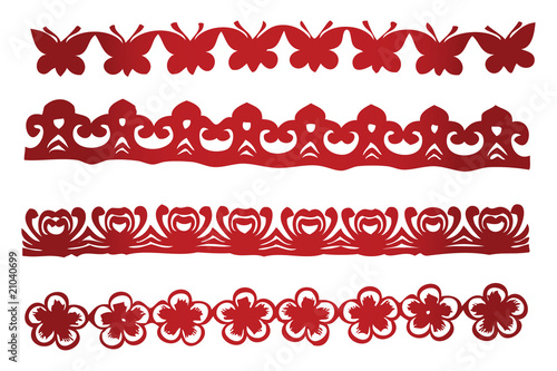 Vector of Traditional Chinese Paper-cut for Happiness