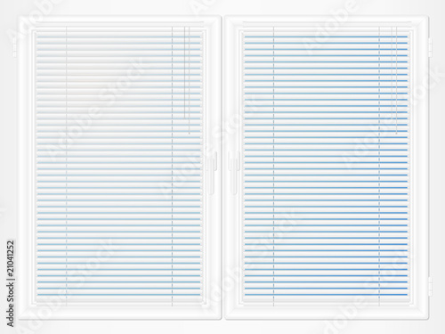 PVC window with persienne