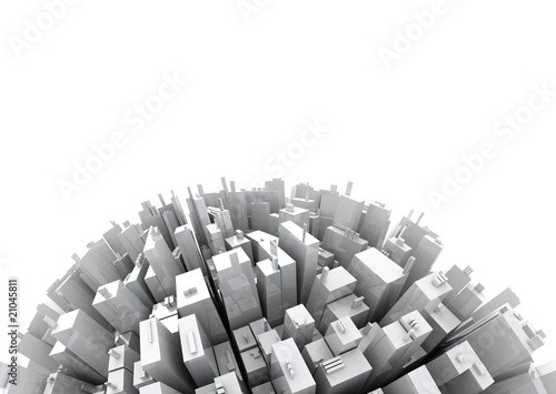 Skyscrapers copy space - Skyline in the Future