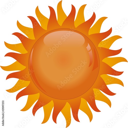 Sun Icon With Flames