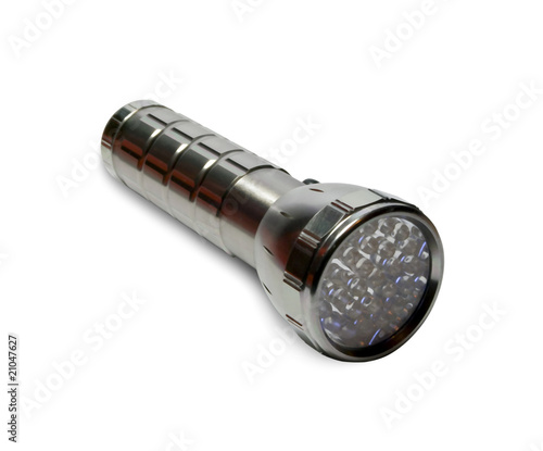 LED torch, isolated on white background.