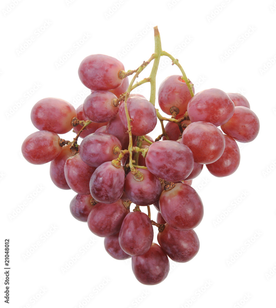 A bunch of grapes isolated on white background A bunch of grapes isolated on white background