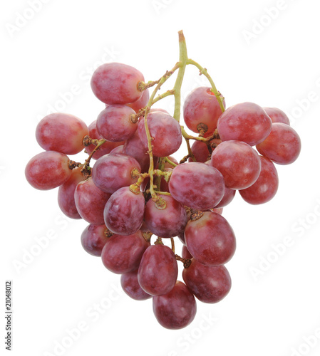 A bunch of grapes isolated on white background
