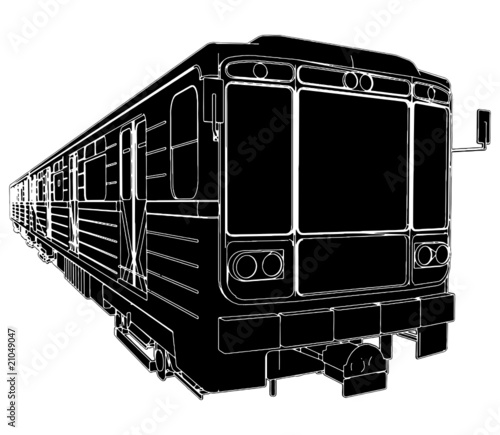 Metro Train Wagon Vector 01