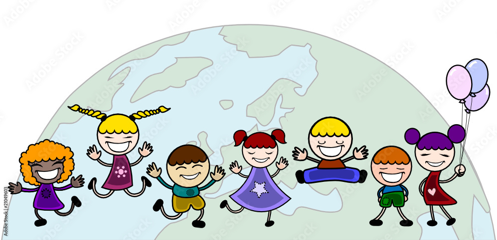 happy children with world happy children with world
