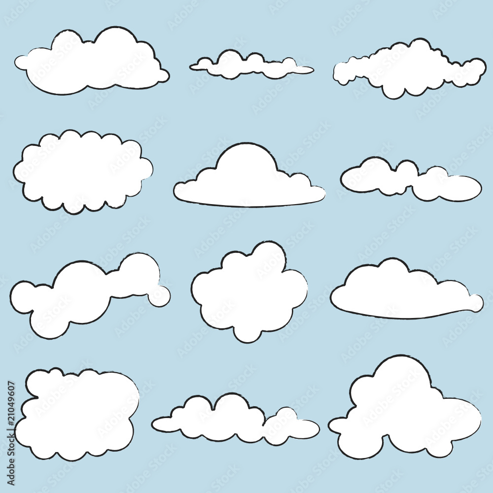 clouds design elements