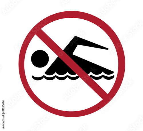 sign - no swimming
