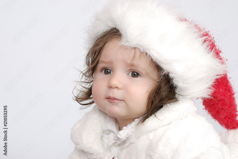 The little girl in celebratory clothes The little girl in celebratory clothes